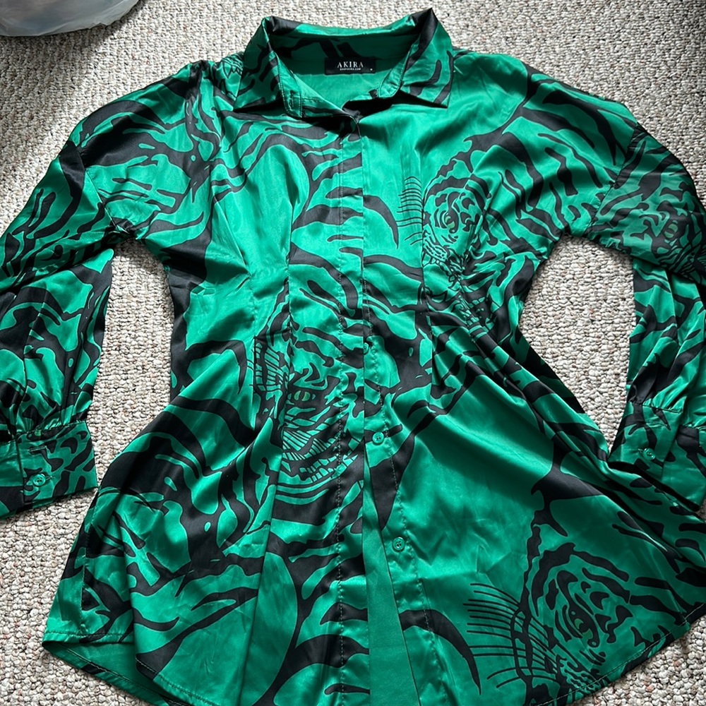 Long sleeve button up dress